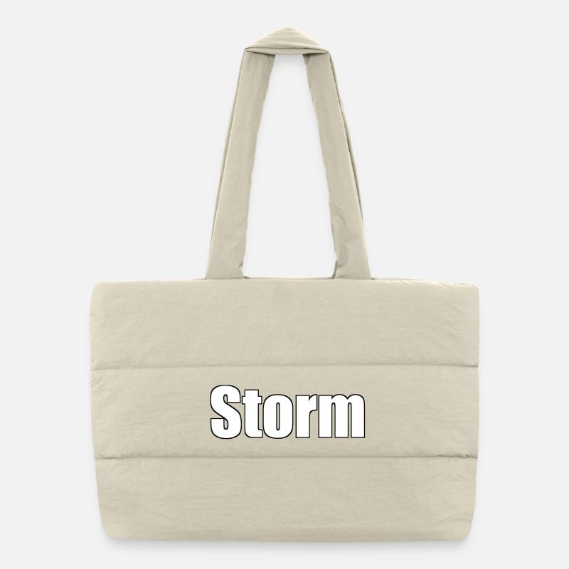 Sturm - (Name des Menschen) Puffer-Einkaufstasche