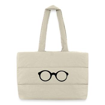 lunettes - Sac shopping matelassé - blanc naturel - Devant