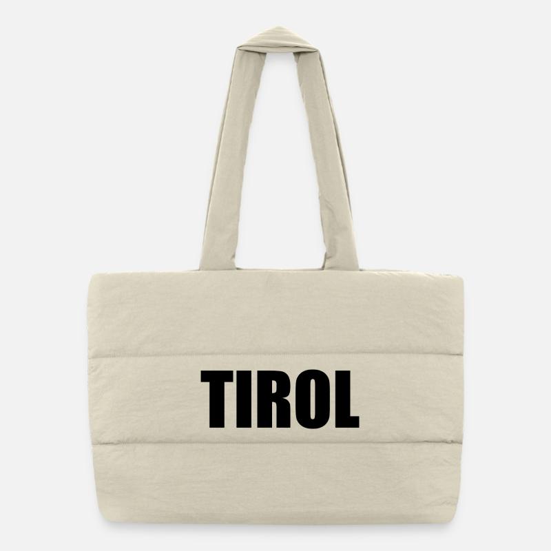 TIROL logo black Puffer Shopping Bag