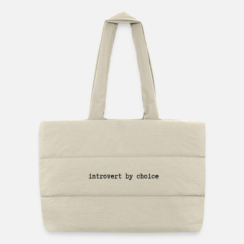 Introverti par choix Sac shopping matelassé