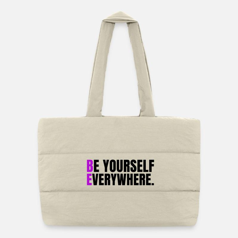Sei überall du selbst Puffer-Einkaufstasche