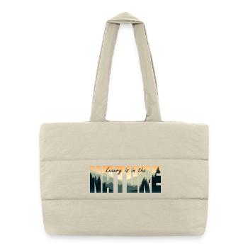 Luxury is in NATURE - Puffer Shopping Bag - natural - Front