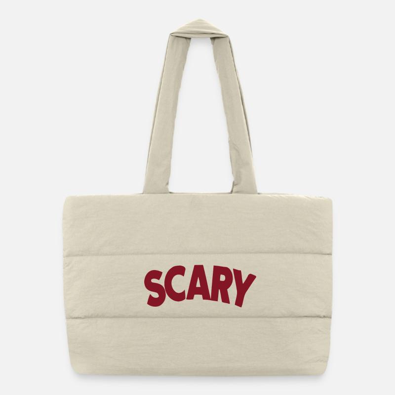 Beängstigend roter fetter Schriftzug Puffer-Einkaufstasche