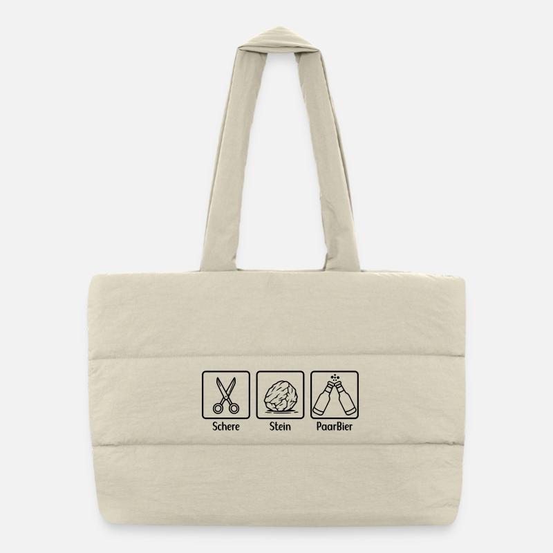 Ciseaux Papier Pierre - Paire de Bières Sac shopping matelassé