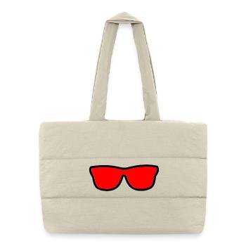 Lunettes de soleil - Sac shopping matelassé - blanc naturel - Devant