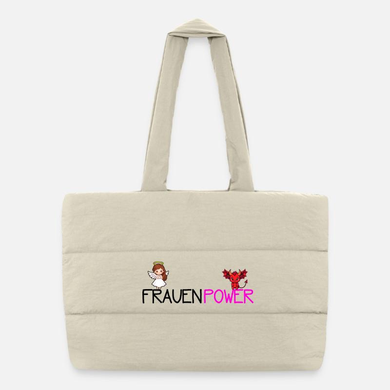 Frauenpower Puffer-Einkaufstasche
