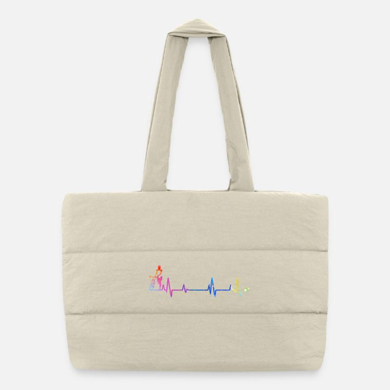 Pulsating Color Figure Art Puffer Shopping Bag
