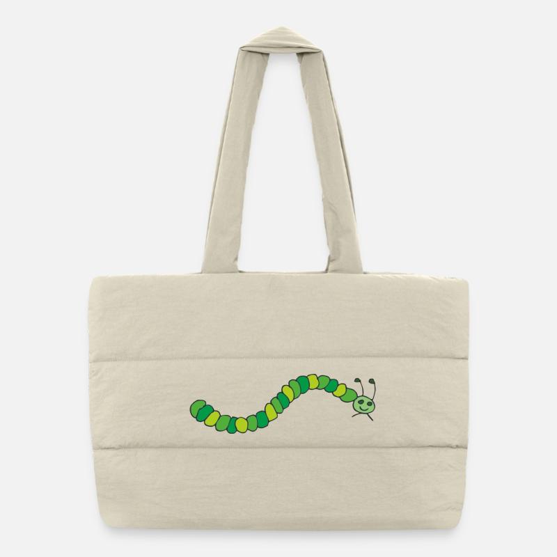 raupe Puffer-Einkaufstasche