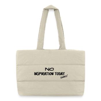 Pas d'inspiration aujourd'hui - Humour Créatif - Sac shopping matelassé - blanc naturel - Devant