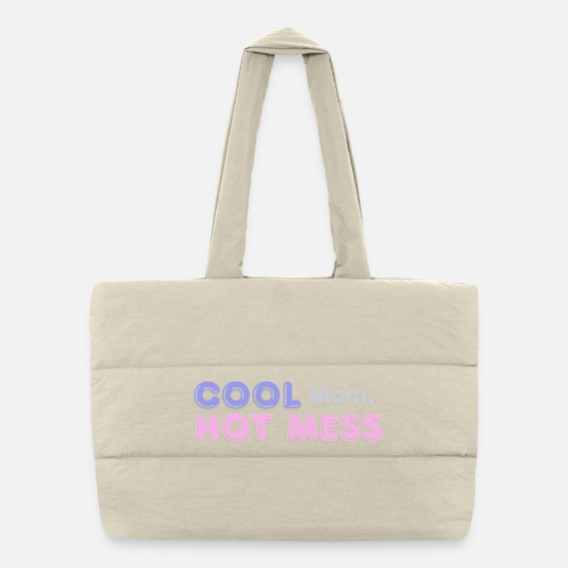 Maman cool Désordre chaud Design de maman drôle Sac shopping matelassé