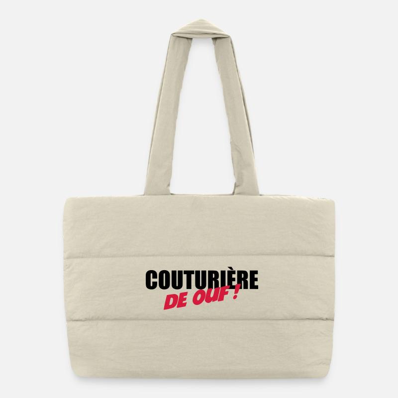 Couturière de ouf - Sac shopping matelassé - blanc naturel