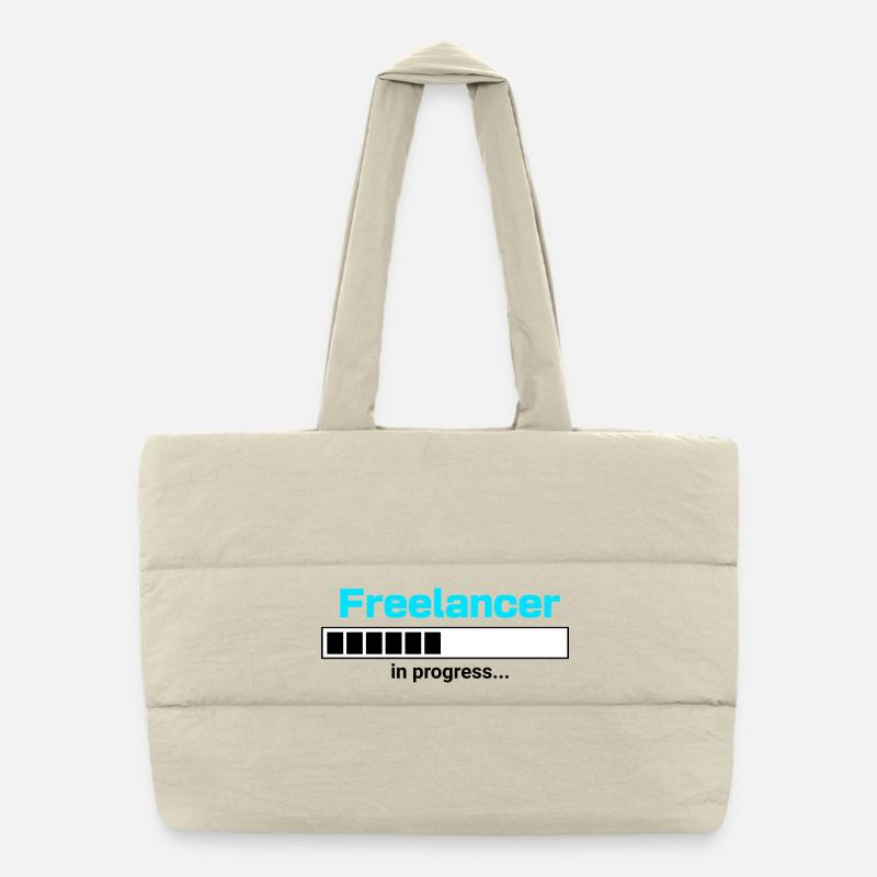 Freelancer in Progress – Motif du travail indépendant Sac shopping matelassé