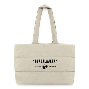 Guadalajara Mexico Coordinates Planet Earth - Puffer Shopping Bag - natural - Front