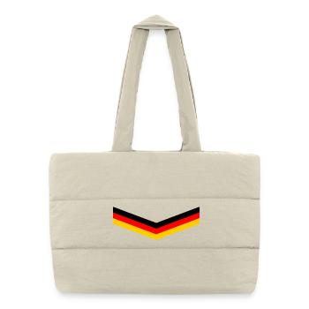 ALLEMAGNE ALLEMAGNE EUROPE FAN DE SPORT ALLEMAND - Sac shopping matelassé - blanc naturel - Devant