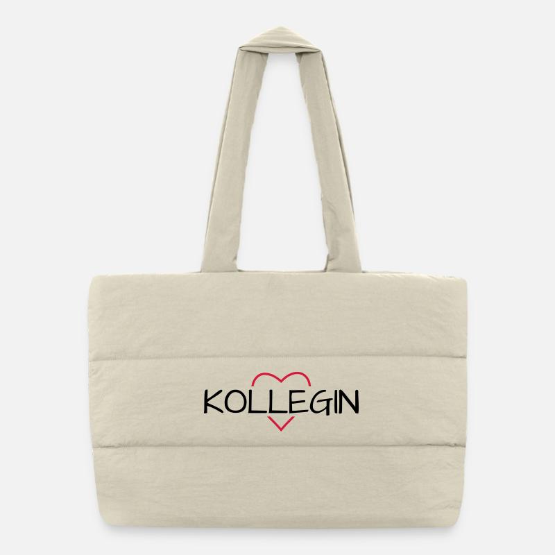 Kollegin Herz Lieblingskollegin Geschenk Puffer-Einkaufstasche