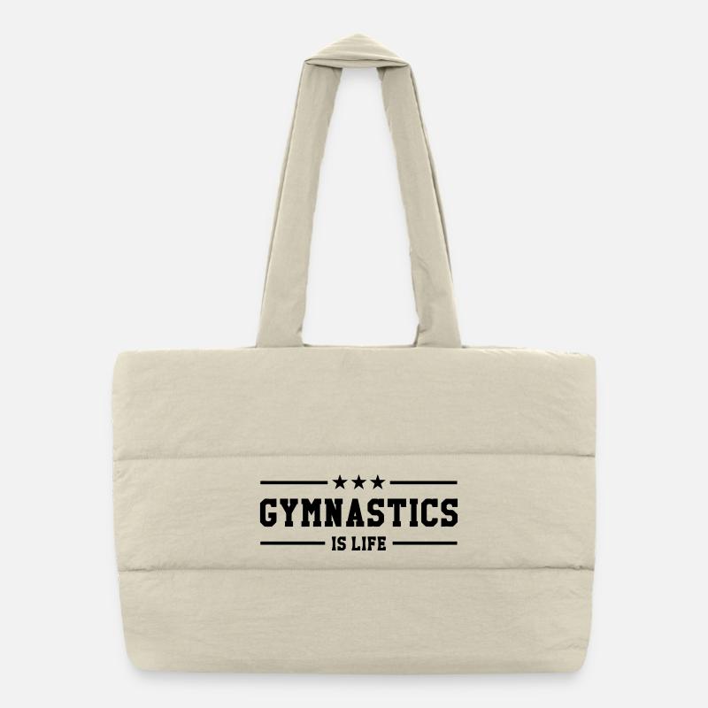 Gymnastics is life Puffer-Einkaufstasche