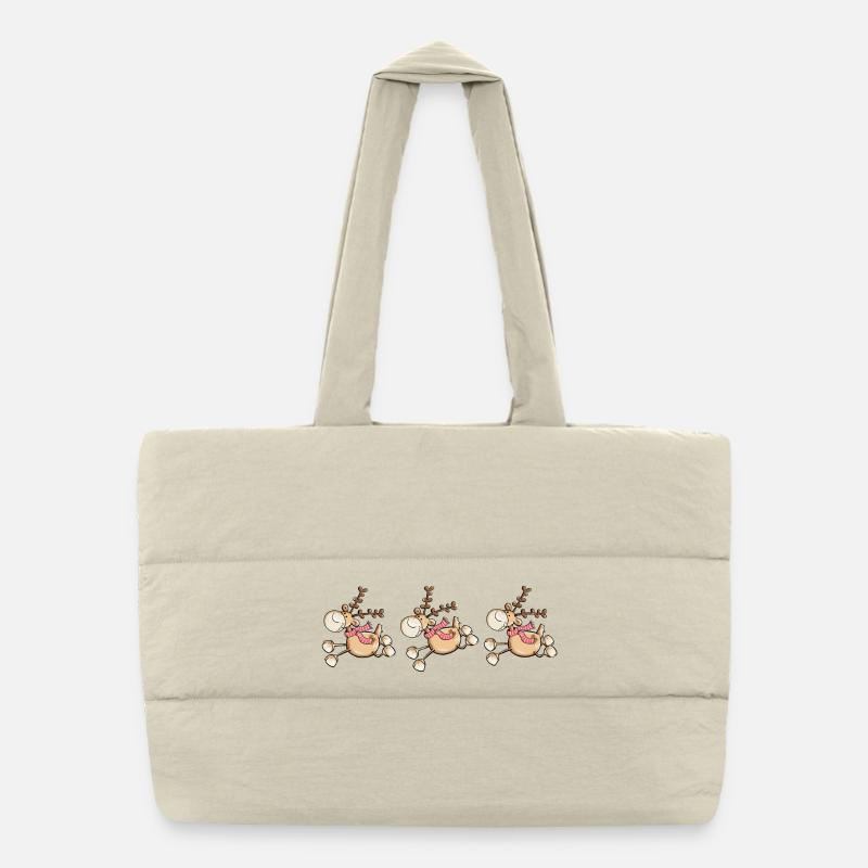 Drôle Renne Sac shopping matelassé