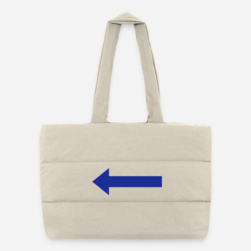 Blauer Pfeil nach links Puffer-Einkaufstasche