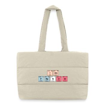 I am French in periodic elements - Puffer Shopping Bag - natural - Front