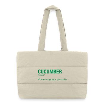 CUCUMBER - Puffer Shopping Bag - natural - Front