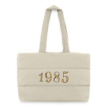 1985 Vintage 1985 Geburtstagsgeschenk - Puffer-Einkaufstasche - Naturweiß - Vorne