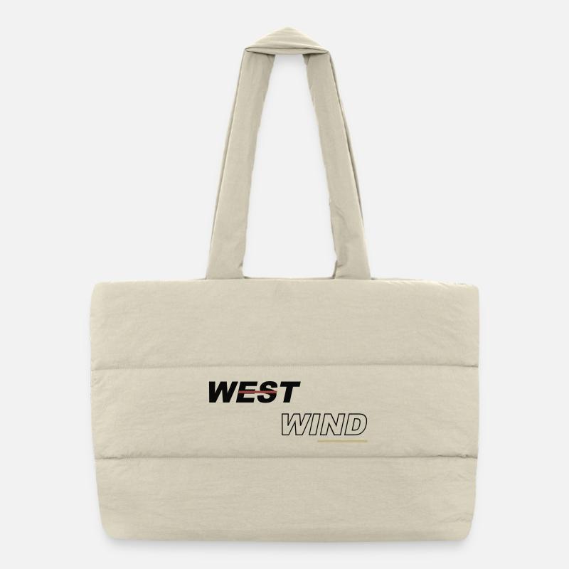 WEST WIND - Puffer Shopping Bag - natural