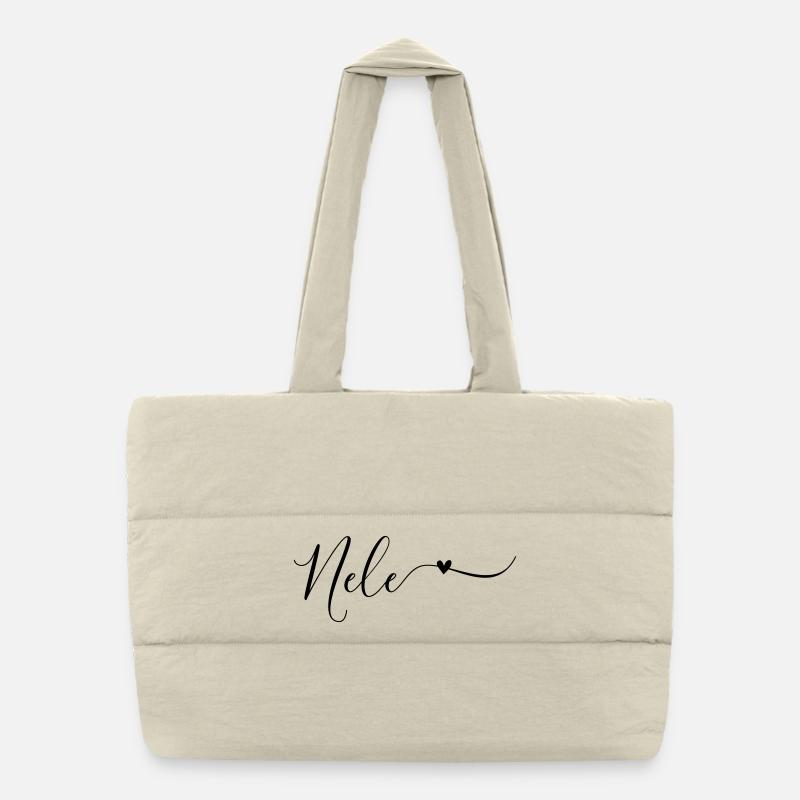 Nele Name First Name Decorative Puffer Shopping Bag