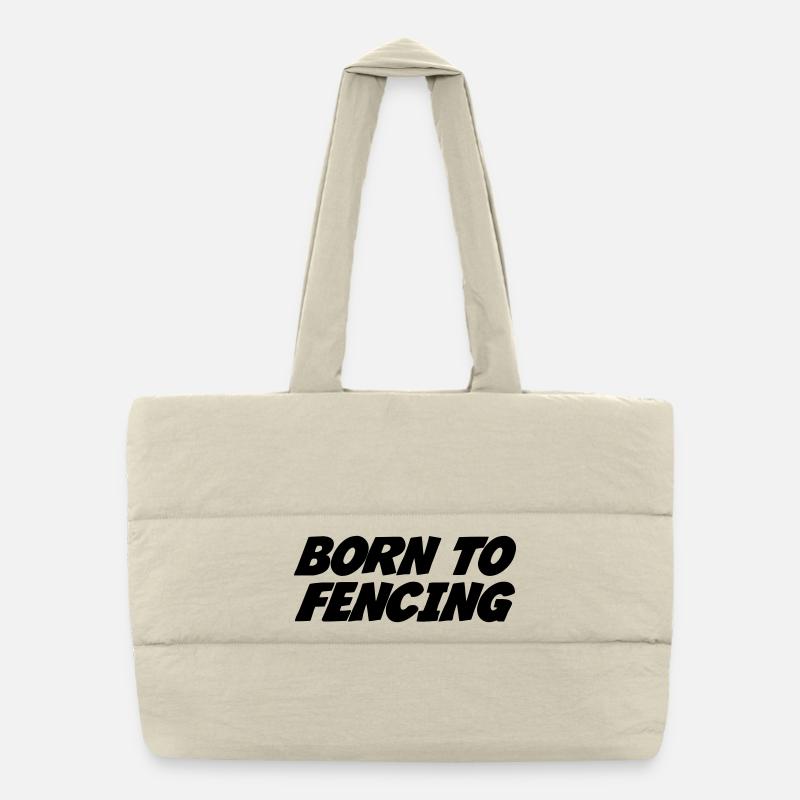 Born for fencing: dynamic and modern design Puffer Shopping Bag