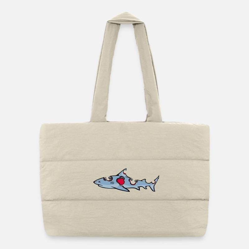 requin Sac shopping matelassé