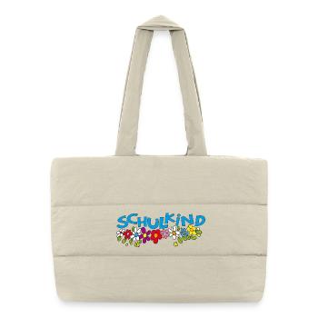 Schulkind  - Puffer-Einkaufstasche - Naturweiß - Vorne