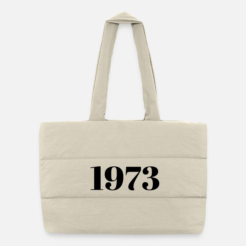 1973 Vintage 1973 Retro 1973 Birthday 1973 Puffer Shopping Bag
