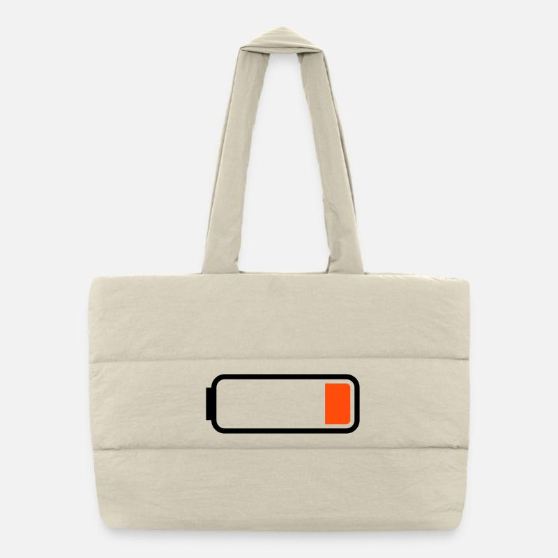 Batterie leer Puffer-Einkaufstasche