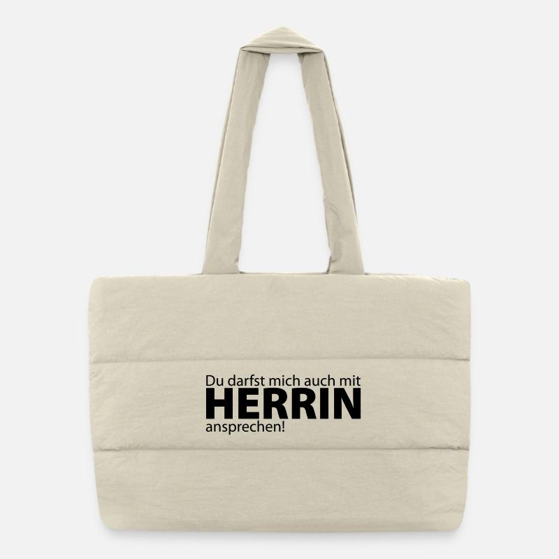 Du darfst mich auch mit Herrin ansprechen! Puffer-Einkaufstasche