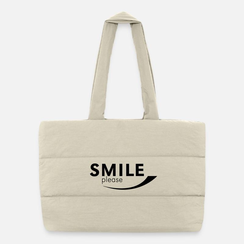 Smile please Sac shopping matelassé