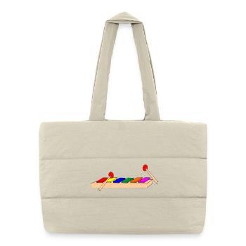 Drum triangle or tonxylophon - Puffer Shopping Bag - natural - Front