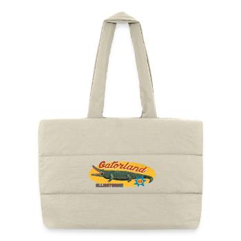 Gatorland – Retro Alligator Tourist Attraction - Puffer Shopping Bag - natural - Front