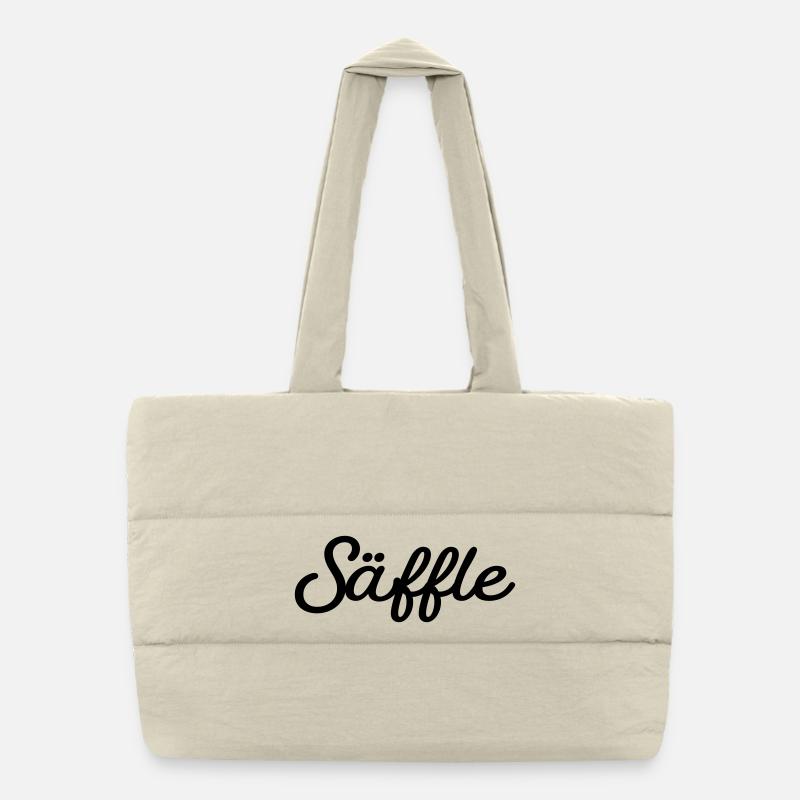 Säffle schwarz Puffer-Einkaufstasche