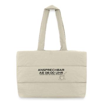 Disponible à partir de 08h00. - Sac shopping matelassé - blanc naturel - Devant