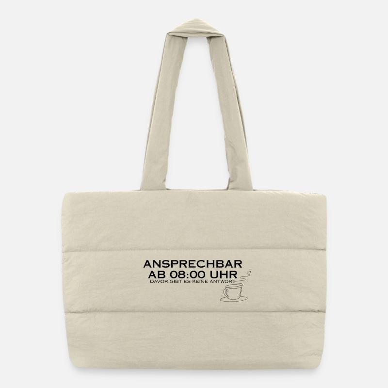 Available from 08:00 a.m. Puffer Shopping Bag