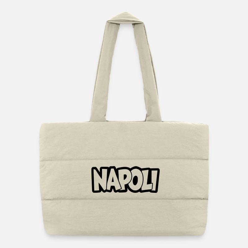 Napoli Schriftzug  Puffer-Einkaufstasche