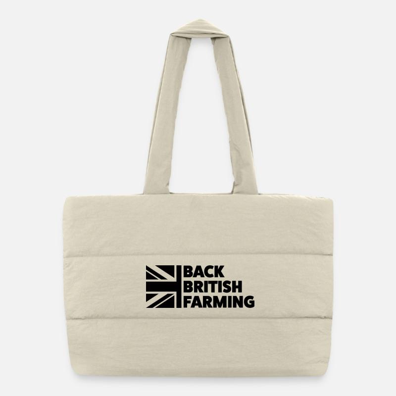 Back British Farming Puffer Shopping Bag
