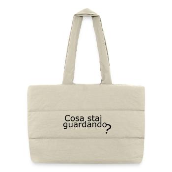 Chercher - Sac shopping matelassé - blanc naturel - Devant