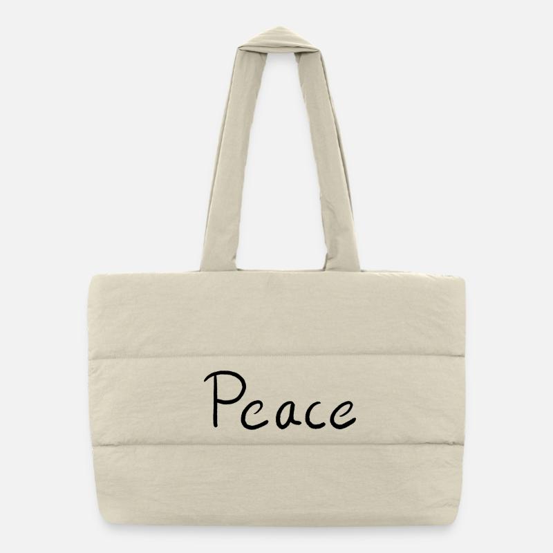 Peace Puffer-Einkaufstasche
