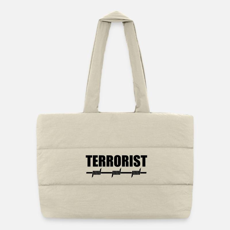 Terrorist | Terror | Stacheldraht Sac shopping matelassé