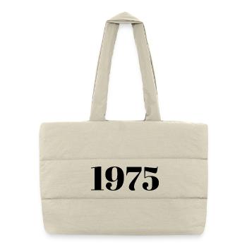 1975 Vintage 1975 Retro 1975 Anniversary 1975 - Puffer Shopping Bag - natural - Front