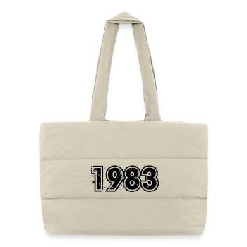 Jahrgang 1983 - Puffer-Einkaufstasche - Naturweiß - Vorne
