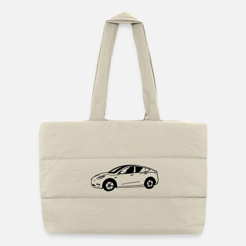 Model Y drawn schematically Puffer Shopping Bag