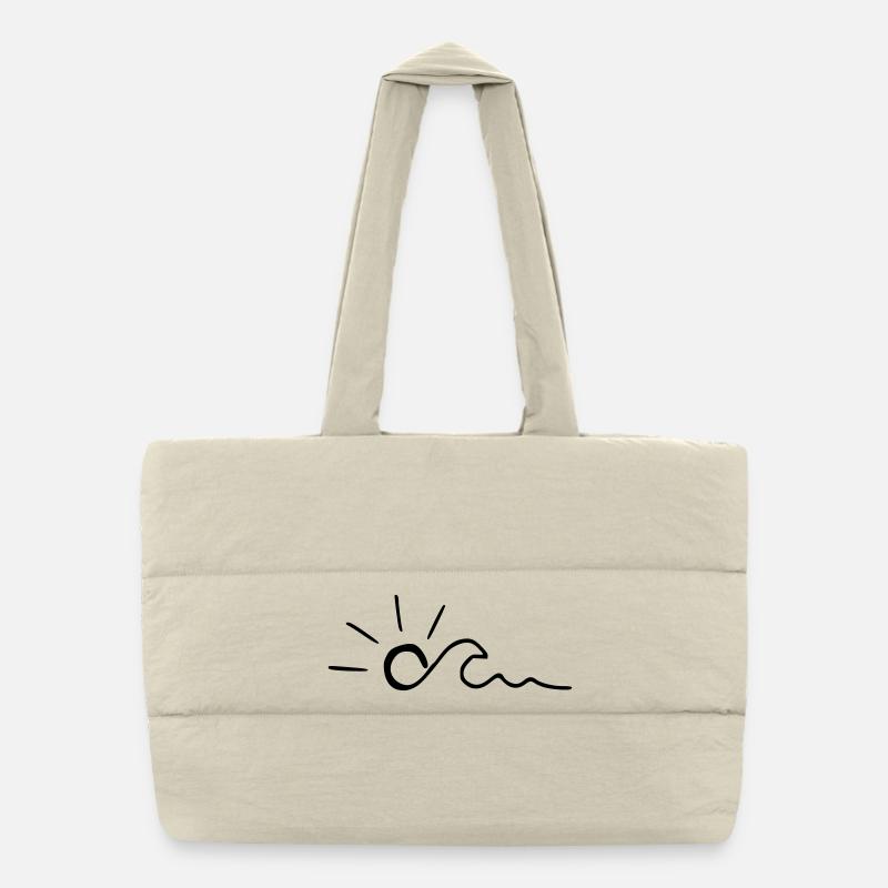 Sonne & Welle Puffer-Einkaufstasche