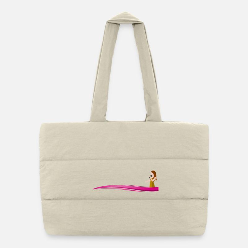 Singing woman | Singer on wave Puffer Shopping Bag