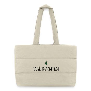 Christmas at last - Puffer Shopping Bag - natural - Front